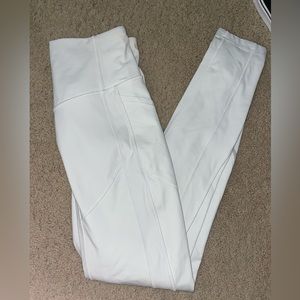 White Lululemon leggings